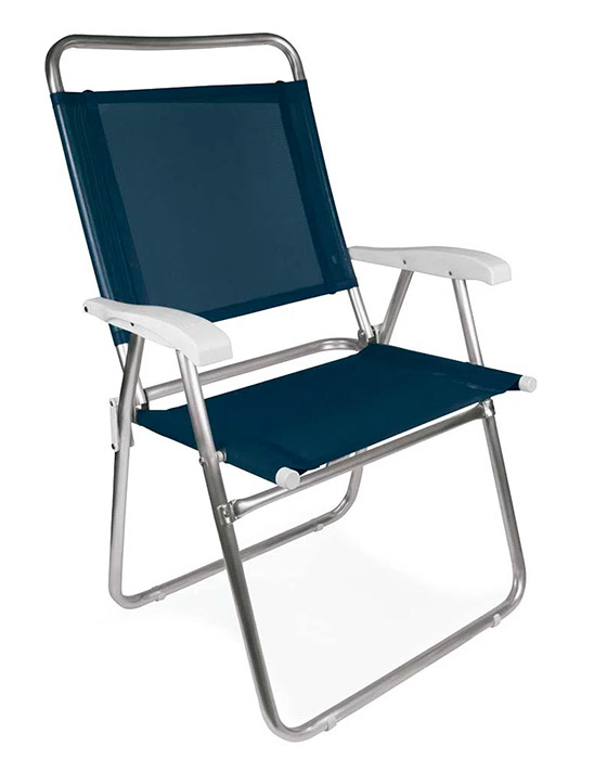 Sillas Playeras Master Plus Azul Aluminio Mor