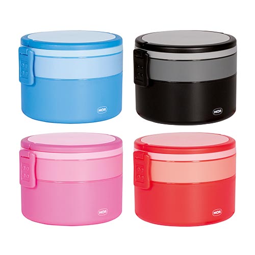 Lunchera Vianda Redonda 2 Compartimientos Mor