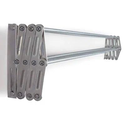 Tendedero De Pared Aluminio 1.20Mt. 6038 Mor