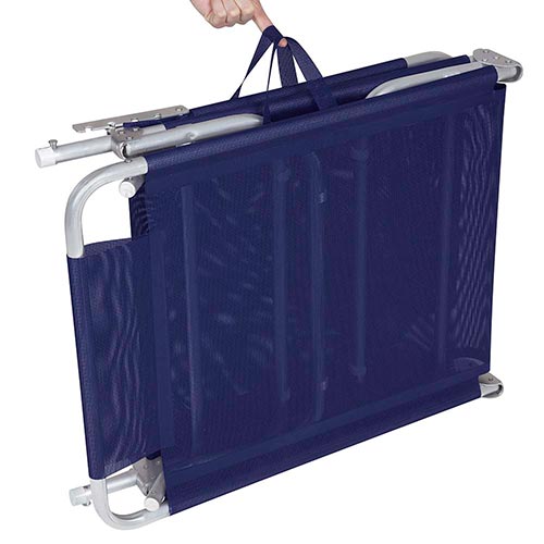 Reposeras Sillas Aluminio Azul Mor