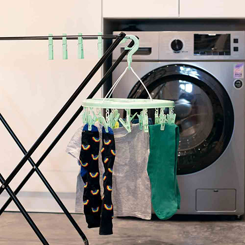 Mini Tendedero Oval Mor 6094 24 Palillos