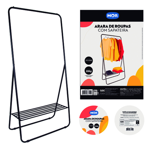 Perchero Con Zapatero Mor 6112