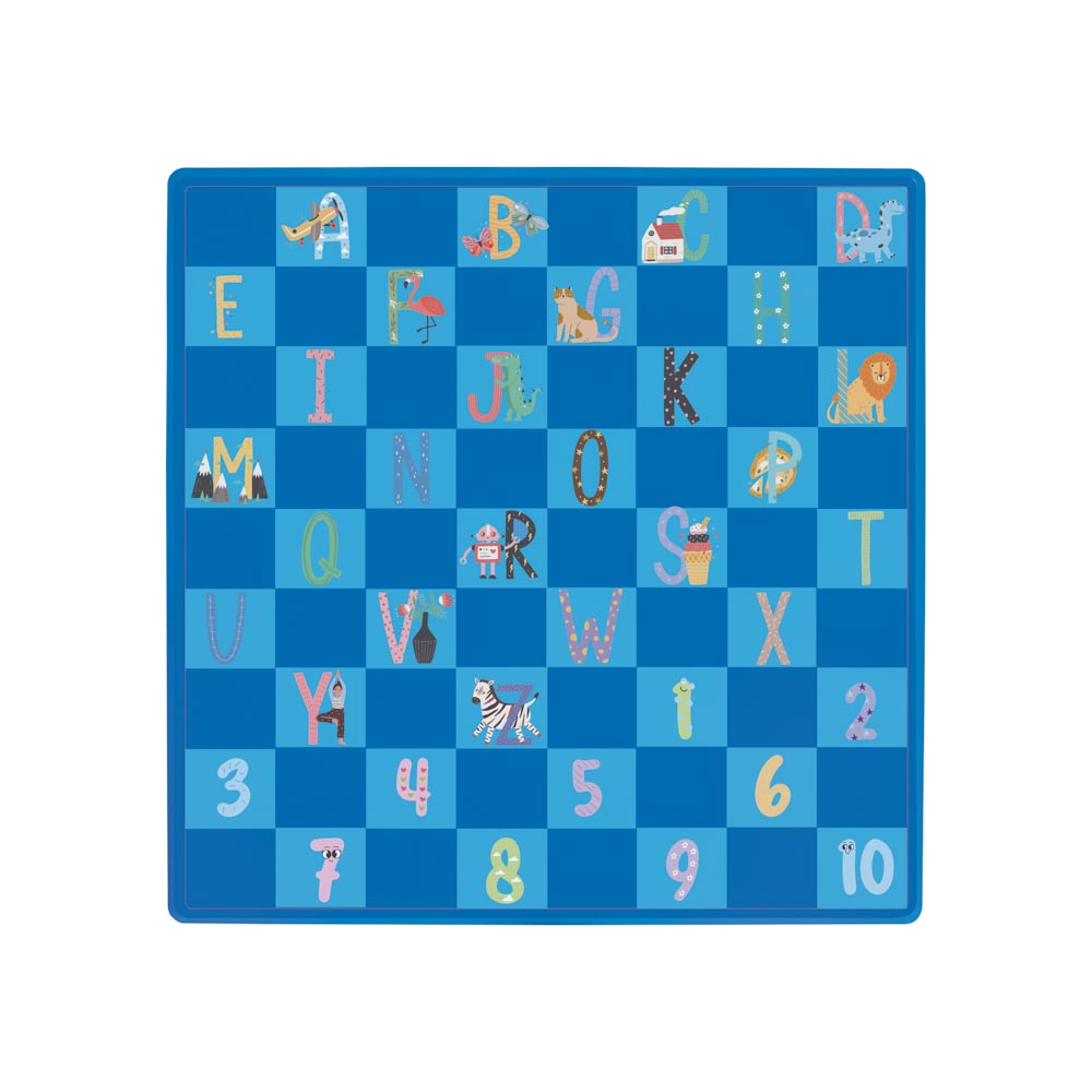 Mesa Kids Abecedario Mor Azul